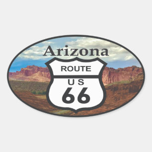 Route 66 oval sticker