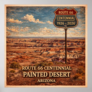 Route 66 Painted Desert Arizona Poster