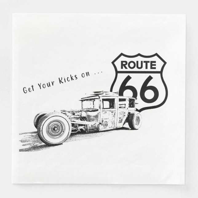 Route 66 Paper Napkin (Front)