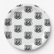 Route 66 paper plate small sign.