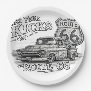 Route 66 Paper Plates