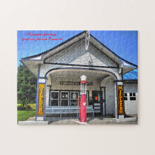 Route 66 Petrol Stations. Christmas Greetings Jigsaw Puzzle