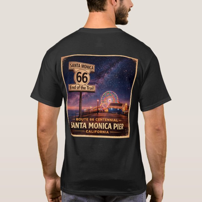 Route 66 Pier Lights Roadtrip Tee (Back)