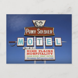 Route 66 Pony Soldier Motel Postcard