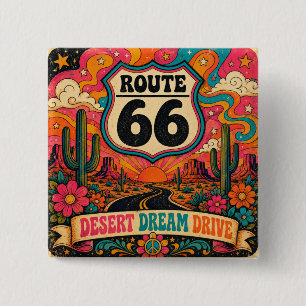 Route 66 Psychedelic Seventies Highway Badge