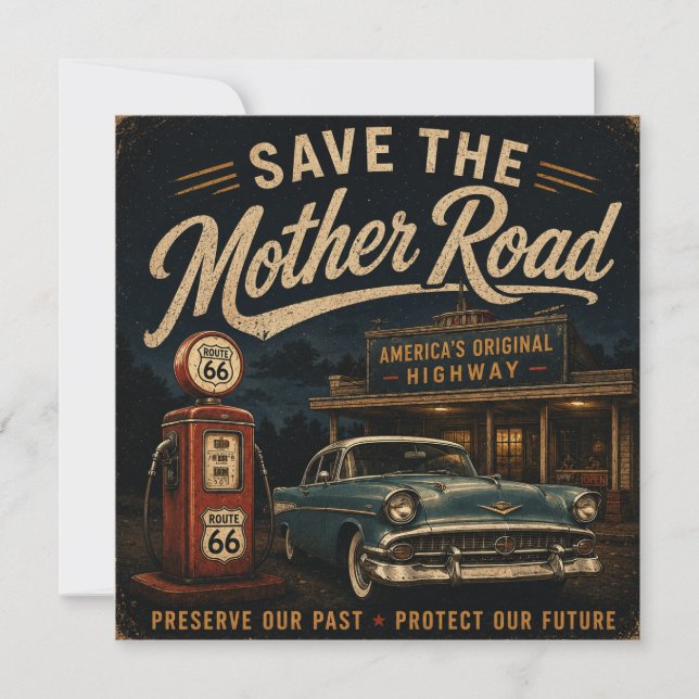 Route 66 Retro Gas Pump Stationery Notes (Front)