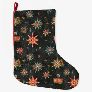 Route 66 Retro Holiday Keepsake Large Christmas Stocking