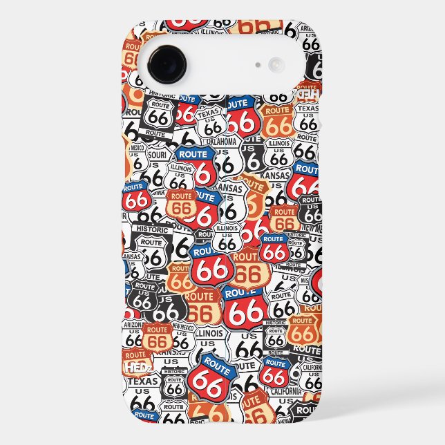 Route 66 Road Signs Case-Mate iPhone Case (Back)