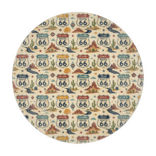 route 66 Roadside Kitchen Prep Decor Cutting Board