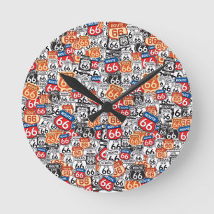 Route 66 round clock
