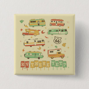 Route 66 RV There Yet 15 Cm Square Badge