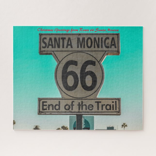 Route 66 Santa Monica. Christmas Greetings Jigsaw Puzzle (Horizontal)
