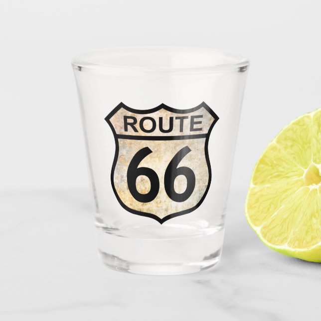 Route 66 shot glass (Front)