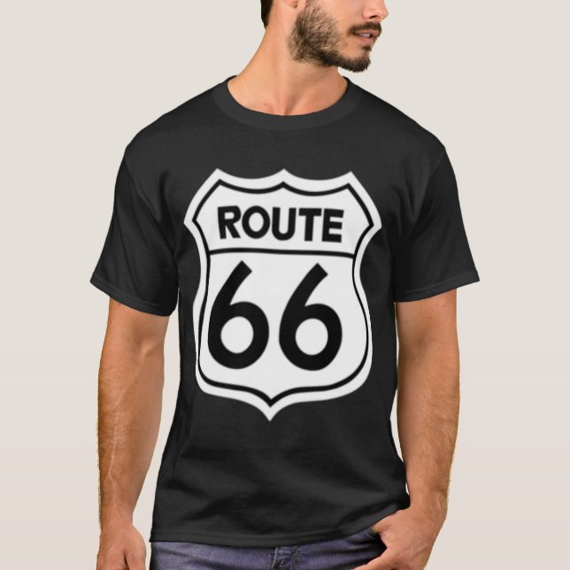 Route 66 Sign 1 T-Shirt (Front)