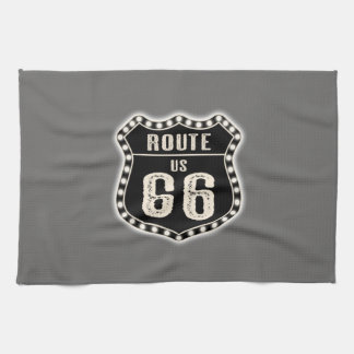 Route 66 Sign Americana Tea Towel