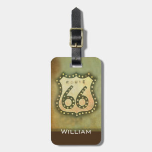 route 66 sign custom luggage tag