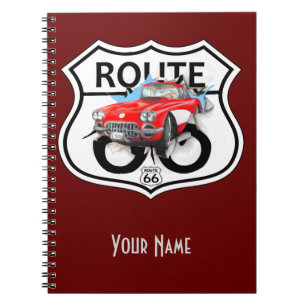 Route 66 sign gifts notebook