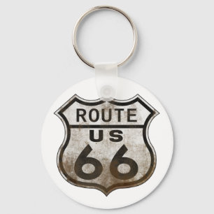 Route 66 Sign Key Ring
