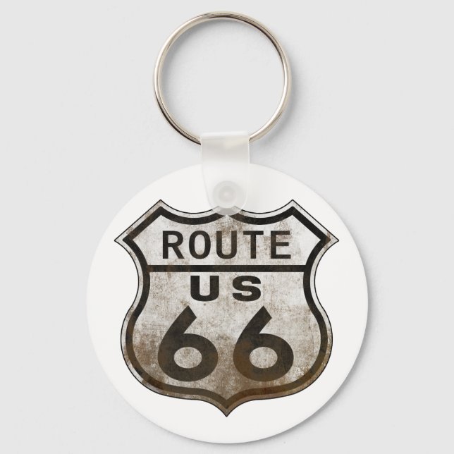 Route 66 Sign Key Ring (Front)