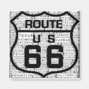 Route 66 States Magnet