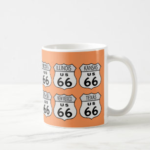 Route 66 States with your colour. Coffee Mug
