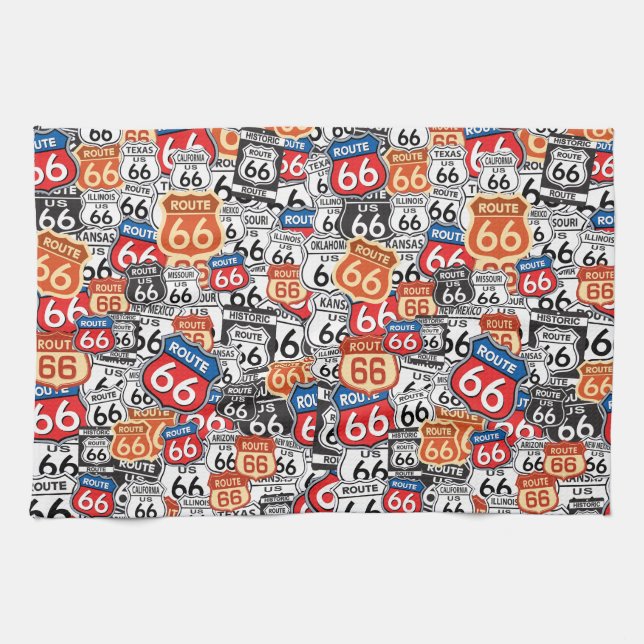 Route 66 tea towel (Horizontal)