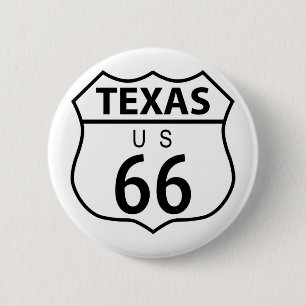 Route 66 Texas 6 Cm Round Badge