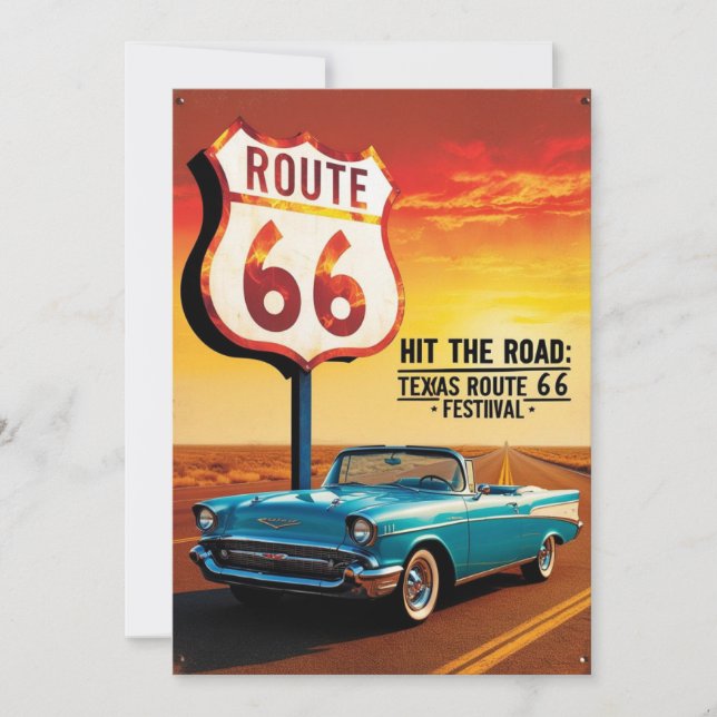 Route 66 Texas Postcard (Front)