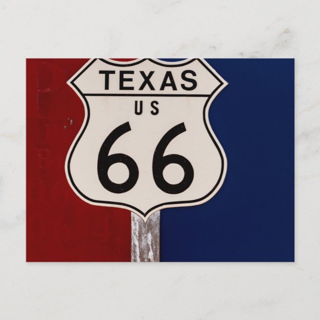 Route 66 Texas sign Postcard (Front)