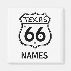 Route 66, TEXAS,Souviner Magnet