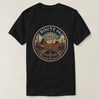 Route 66 Trading Post Vintage Sunrise Desert T-Shirt