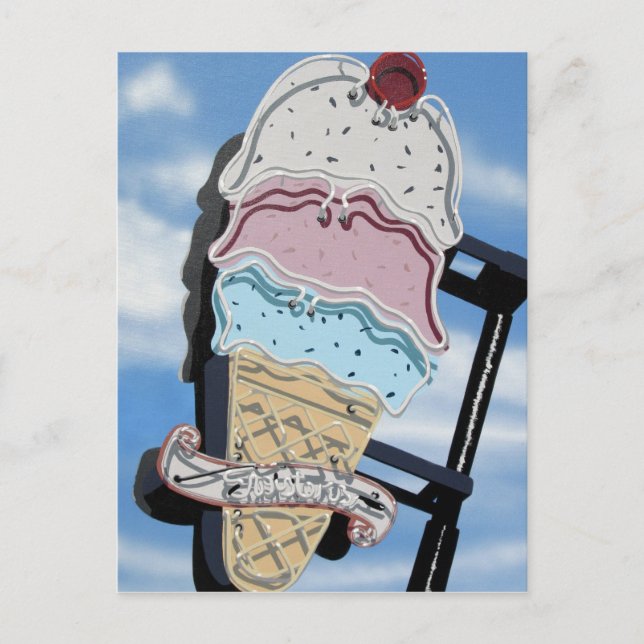 Route 66 Twisters Ice Cream Sign Postcard (Front)