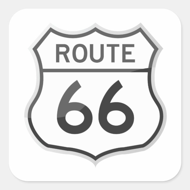 Route 66 US Highway Road Trip Travel Sticker (Front)