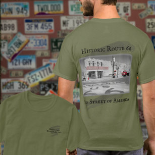 Route 66 Vintage Destination Winslow Arizona Photo T-Shirt