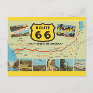 Route 66 Vintage Postcard