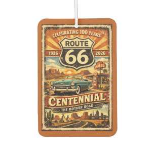 Route 66 Vintage Retro Cetennial 100 Years Car Air Freshener