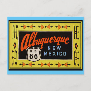 Route 66 - Vintage Travel Albuquerque New Mexico   Postcard