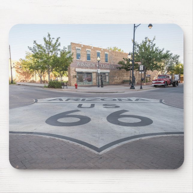 Route 66, Winslow Arizona  Mouse Pad (Front)