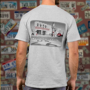 Route 66 Winslow Arizona Red Splash Photograph T-Shirt