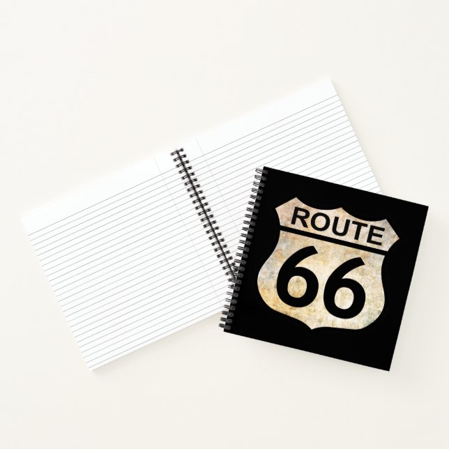 Route 66 with your initial(s) on the back notebook (Inside)