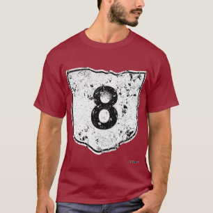 Route 8 road sign - distressed T-Shirt