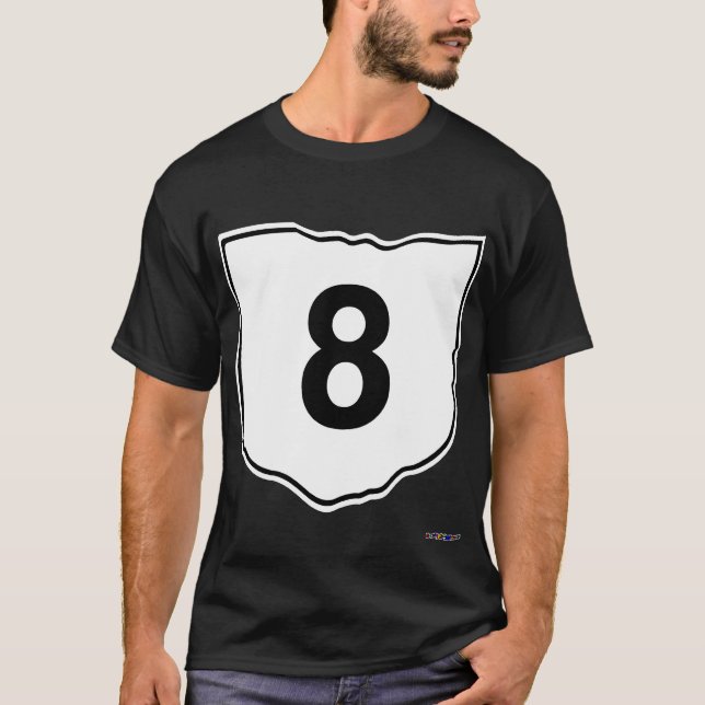 Route 8 road sign T-Shirt (Front)