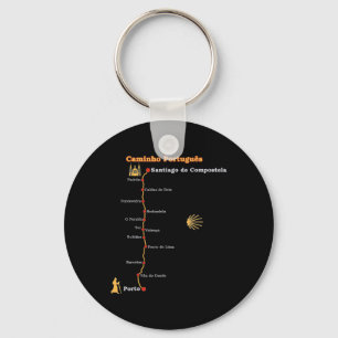 Route Caminho Português De Santiago Stages Camino Key Ring