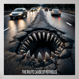 Route Cause of Potholes Poster