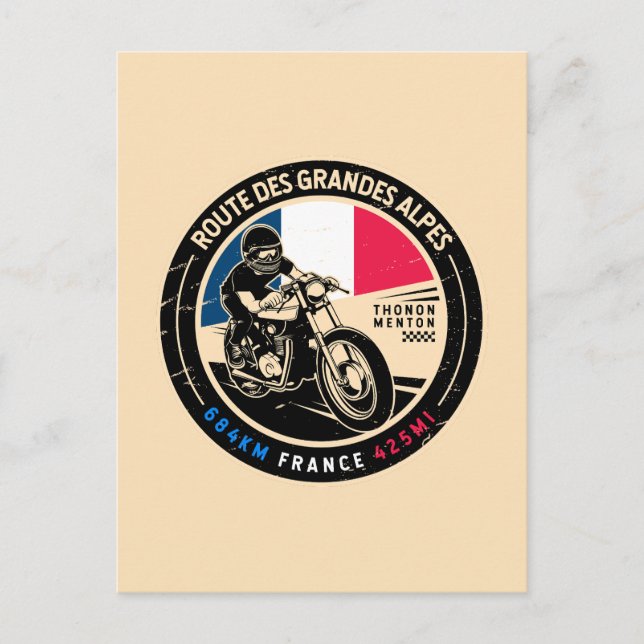 Route des Grandes Alpes | France | Motorcycle Postcard (Front)