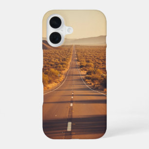 Route Désertique Vintage vers l’Horizon iPhone 16 Case