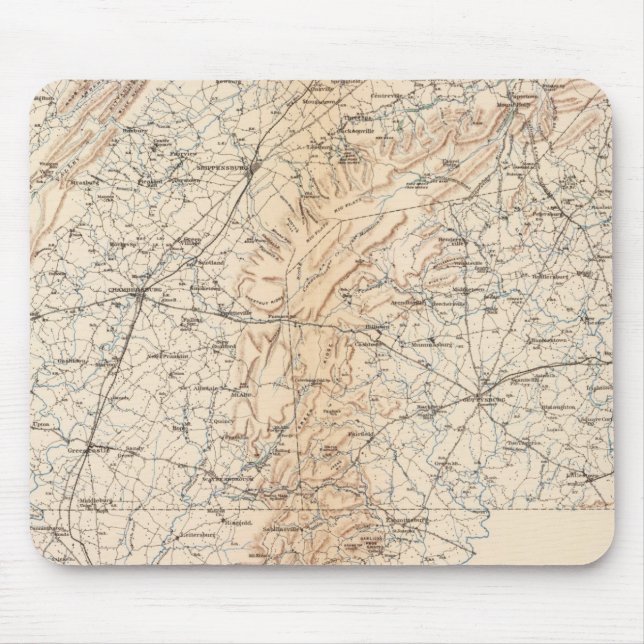 Route, Gettysburg campaign Mouse Pad (Front)