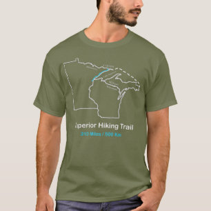 Route Map of the Superior Hiking Trail T-Shirt