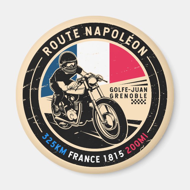 Route Napoleon | France | Motorcycle Magnet (Front)