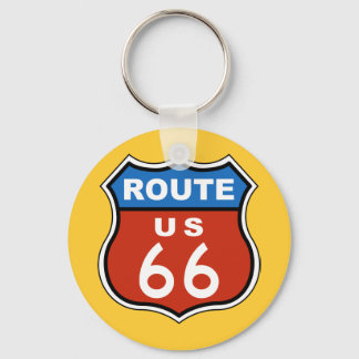 Route US 66 Sign Key Ring